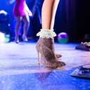 Funcat Women's Lace Ruffle Frilly Colorful Floral Cotton Casual Novelty Ankle Socks 4/5/6 Pairs