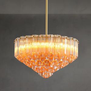 Modern Amber Glass Chandelier, 14" Round Crystal Dining Room Pendant Light Chandelier, Luxury Brass Hanging Fixture for Bedroom, Gold Kitchen Island Light, Dimmable Small Ceiling Lighting Chandeliers Modern Amber Glass Chandelier, 14" Round Crystal Dining Room Pendant Light Chandelier, Luxury Brass Hanging Fixture for Bedroom, Gold Kitchen Island Light, Dimmable Small Ceiling Lighting Chandeliers