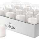Simply Soson Ivory Votive Candles - Bulk Pack of 72, Unscented, 10 Hour Burn Time, Perfect for Weddings, Birthdays & Home Decor