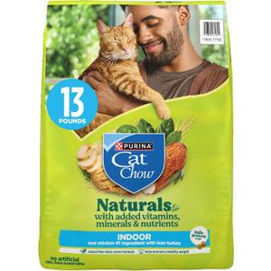Purina Cat Chow Naturals Hairball, Indoor Dry Cat Food, 13 lb Bag (EXP 02/01/28)