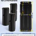 OCEANBROAD Boat Bumpers for Docking, Boat Dock Bumpers for Edge & Side, Marine Fender Guard with Stainless Steel Hardware, UV-Resistant PVC, Vertical Dock Protection for Straight Edge Installation
