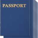 Juvale 24-Pack Blank Passport Notebooks for Kids, 4.1 x 5.6 Inches, Pretend Passport Books for Kids Travel Play and Classroom Activities, Blue