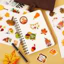 2 x Fall Stickers - 40 Sheets Maple Leaf & Autumn Stickers for Kids, Thanksgiving Party Supplies