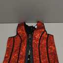 Mens Corset Vest Wasit Trainer Red Print Medieval Waistcoat Lace Up Bones Formal Tops Wedding Stage (X-Large)
