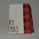 Artoid Mode Watercolor Red and Black Buffalo Plaid Christmas Trees Merry Xmas Table Runner, Seasonal Winter Holiday Kitchen Dining Table Decoration for Indoor Outdoor Home Party Decor 13 x 36 Inch