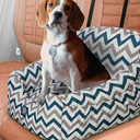 CHEERING PET Dog Car Seat, Soft and Comforable Dog Booster Seat for Small, Medium and Large Dogs, Detachable and Washable Dog Carseats, Secure Clip on Safety Leash for Dog Travel