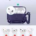 ESR for AirPods Pro 3 Case (2025), Compatible with Airpods Pro 3rd Generation (USB-C Cable), Magnetic Lid, MagSafe Ready, Powerful Drop Protection, Cyber Series, Purple