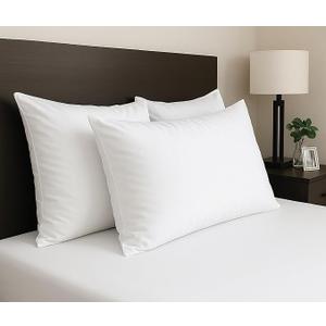 Standard Pillow Protectors (Set of 4)  Hypoallergenic Pillow Cover Waterproof Dust Allergen Proof Zippered Encasement