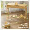 Entryway Table with Power Outlets, 38" Console Table with Drawers, 12.2"D x 37.8"W x 31.5"H