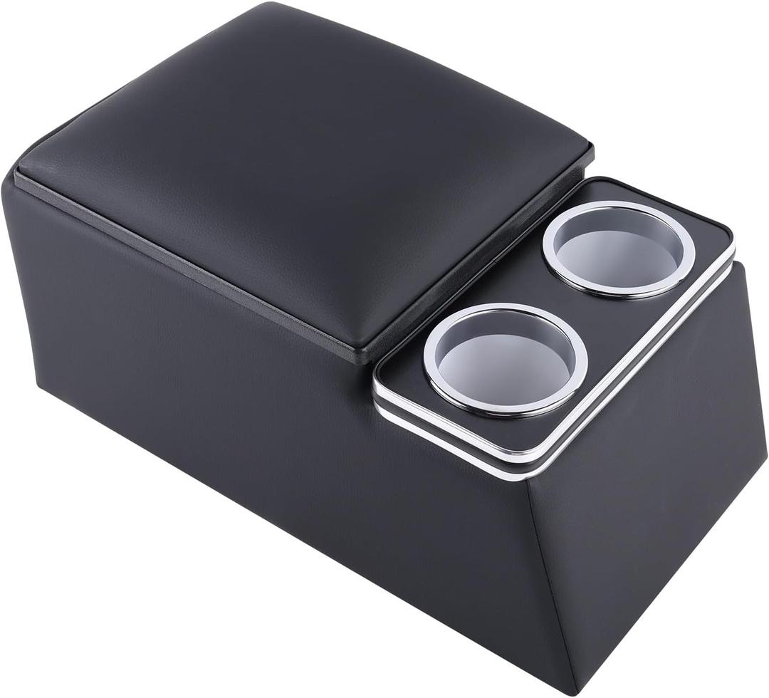 Universal Truck Seat Organizer with Cup Holders Rear Bench Console | Fits most trucks with rear bench seats. Features cup holders, storage compartment, padded armrest and comfortable top design