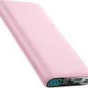 Portable Charger 38800mAh,LCD Display Power Bank,5 USB Outputs Battery Pack Backup,USB-C in&out Dual Input Phone Charging Compatible with iPhone 16/15/14/13 Pro,Android Samsung Galaxy Pixel Nexus-Pink