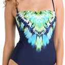 La Blanca Women's One Piece Swimsuit Bandeau Tummy Control Bathing Suit Size 10