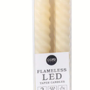 Core Taper LED Twisted Cream 2PK