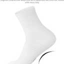Compression Running Ankle Socks for Men and Women (6 Pairs), Quarter Athletic Socks for Running, Cycling, Golf, Work, Small-Medium