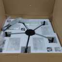 VINLUZ 5 Light LED Modern Pendant Lights, Classic Black Chandelier with Crystal Bubble Clear Glass Shade Indoor Kitchen Island Lights Fixtures for Dining Room Cafe Bar