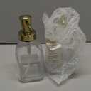 mDesign Square Glass Refillable Liquid Soap Dispenser Pump Bottle for Bathroom Vanity Countertop, Kitchen Sink - Holds Hand Soap, Dish Soap, Hand Sanitizer, Essential Oils - 2 Pack 