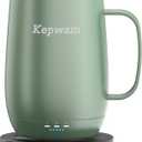 Kepwam Heated Coffee Mug T2-Plus, 20oz Fastest Heating Smart Mug, Coffee Mug Warmer Set, Hot Up to 149, Beverage Warmer Cup for Coffee, Tea Gifts (Sage Green)