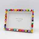 Multicolor Flower Design DIY Photo Frame, 4" x 6", Multicolor Flower DesignTable & wall display