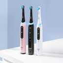 Oral-B Rechargeable Electric Toothbrush, iO5 Limited Deep Clean & Whiten, 5 Cleaning Modes, Visual Pressure Sensor to Protect Gums, Travel Case, 3 Brush Heads, White