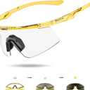 SCVCN Photochromic Cycling Glasses, UV400 Protection, TR90 Frame, Men Women Clear Sports Sunglasses for Cycling