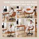 Criss Cross Chair with Flip-Up Arms & Swivel Wheels, Vanity Chair with Adjustable Height & Side Pockets, Comfortable Wide Seat Reclining Computer Office Desk Chairs for Home Office, Make Up, Bed Room