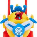 Kiddieland Sesame Street Elmo's Activity Plane Ride-On Toy, Lights Sounds Steering Wheel, Spinning Propeller, Imaginative Pretend Play for Toddlers, Small