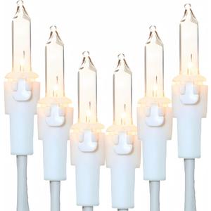 LUCKY SHINE 200 Clear Warm Christmas Lights, UL Certified and Commercial Grade 2 Sets100 Light with White Wire 66 Ft, for Indoor and Outdoor Party, Patio, Trees, Garden.