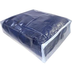 Clear Vinyl Zippered Blanket Storage Bags 15x18x5 Inch set of 5