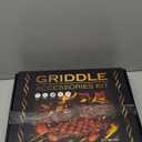 35PCS Griddle Accessories Kit, Flat Top Grill Accessories Set for Blackstone and Camp Chef, Grill Spatula Set with Enlarged Spatulas, Basting Cover, Scraper for Outdoor Barbecue