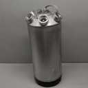 5 Gallon Cleaning Keg, 4 Head-Sankey D Ports, Wash Out Keg with Rubber Base for Beer Lines Cleaning