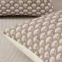 MIULEE Set of 2 Decorative Floral Pillow Covers Neutral Vintage Throw Pillows Block Print Boho Farmhouse Cushion Covers for Modern Spring Home Decor Couch Sofa Bed Living Room, 24x24 Inch, Light Taupe