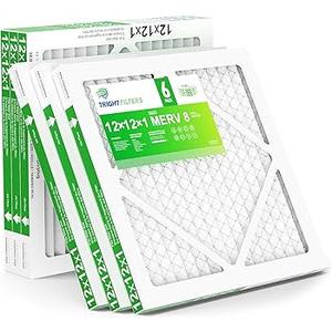Tetra-Sole Filters : 12x12x1 MERV 5, MPR 600, Air Filter (6 Pack) - Actual Size: 11.75"x11.75"x0.75" HVAC, AC Furnace Air Filter + FREE Double-ended Vent Cleaning Brush + Wipes