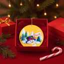 2 x 'Smile' Snowman Ornament for Christmas & Thanksgiving Ornaments, Cheerful Holiday Tree Decoration, Fun & Silly Acrylic Keepsake Gift for Kids, Family, Friends.