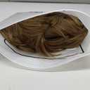 Mens Short Brown Wig Straight Boy Wig Middle Part Synthetic Cosplay Costume Halloween Wig for Fancy Dress