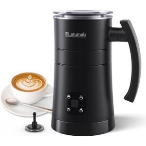 Electric Milk Frother, Latumab 4 in 1 Milk Steamer, 11.8oz/350ml Automatic Warm and Cold Foam Maker for Coffee, Latte, Cappuccino, Macchiato, Hot Chocolate, Ideal Gifts for Women, Girls