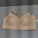 OEAK Womens Wireless Jelly Bras Comfortable Push Up Bra No Underwire Gel Bra Full Support Lift Everyday Seamless Tshirt Bras (Beige, XXL)