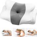 Oerdoh Neck Pillow - Memory Foam Pillow for Side, Back & Stomach Sleepers with Ergonomic Support, Cervical Neck Pillow for Neck Pain Relief, Dreamers Relief Pillow for Office, Travel & Home