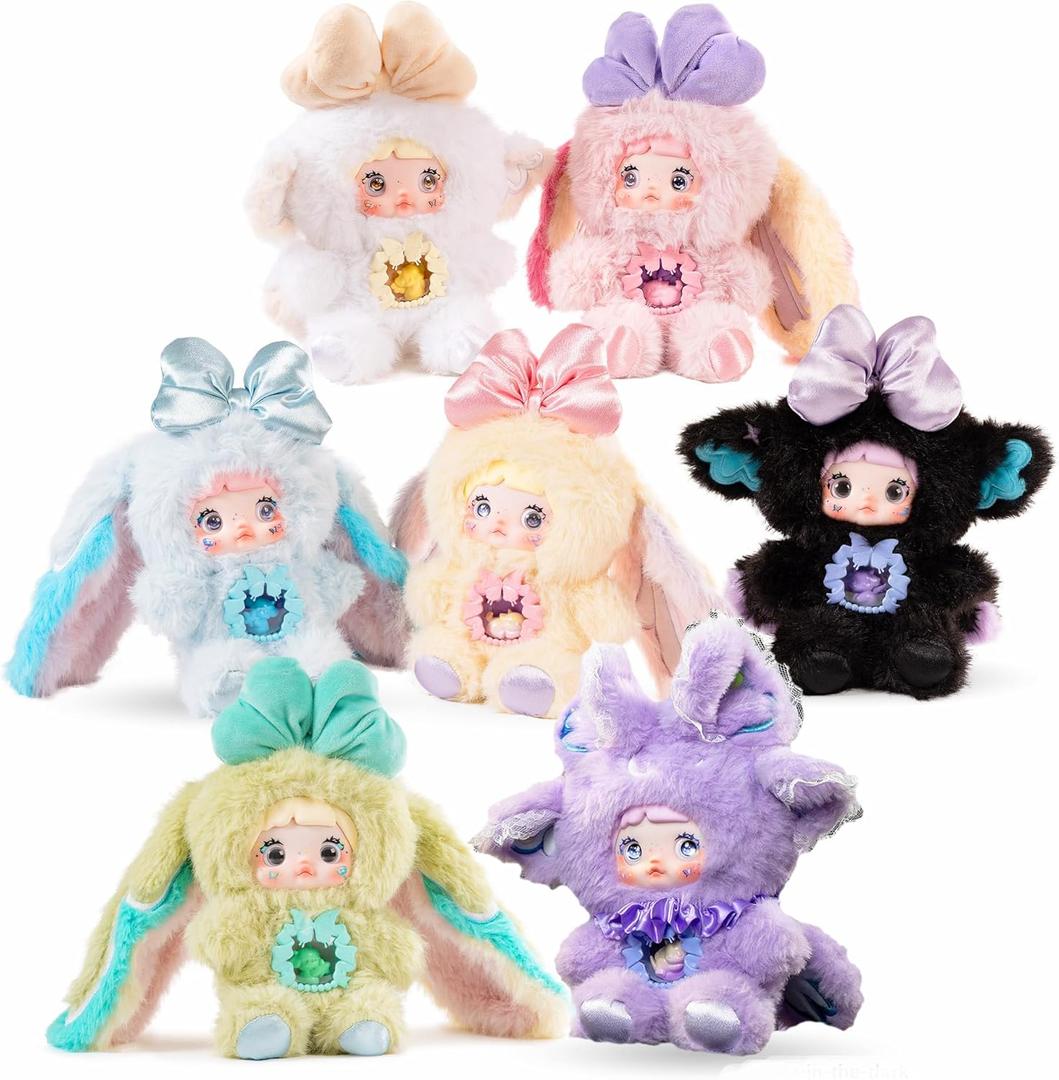 Nommi Plush Blind Box Plush Figure Toys 1PC (1 of 7 Possible Styles) Fantasy World Series Keychain & Bag Charm Birthday Gifts 8.5 in