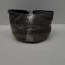 HD Medium-Large Fabric Rope Basket Set of 2, Dark Brown Stripe