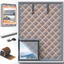 Window Insulation for Winter 31x59 Windows Insulation Kit Thermal Insulated Window Cover Fit Max Size 3058with Hook & Loop Insulated Curtains for Winter Windows Blanket in Bedroom Attic RV - Gray,  31”×59”