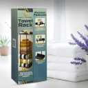 Wall-Mounted Towel Rack  Retractable with Hanging Hooks  Heavy Duty Stainless Steel Organizer for Bathroom, Laundry Room & More (Black)