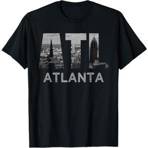 City of Atlanta Georgia Skyline Cityscape Downtown ATL Home T-Shirt, L