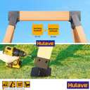 Hulave Stainless Steel Swing Bracket Kit, 4-Pack Swing Set Anchor Leveling Kit Bracket 4"x4"+2pcs A Frame Swing Set Brackets with Mounting Accessories(Black)