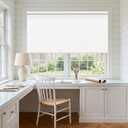 Birch Ivory Cordless Roller Shades Non See Through Blinds 55" W x 72" H