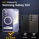 10 x SPIDERCASE Magnetic for Samsung Galaxy S24 Case, [3 Stand Ways][ Military Grade Drop Protection] with Invisible Stand Shockproof Slim Case for Samsung S24 6.2"-Clear