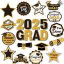 Fabbay 16 Pcs Graduation Magnets 2025 We are So Proud of You Graduation Car Magnets Congrats Grad Graduation Cap Magnets Stickers for Refrigerator Fridge Garage Door Magnetic Decorations