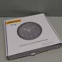 jomparis Non-Ticking Wall Clock Silent Battery Operated Round Wall Clock Modern Simple Style Decor Clock for Home/Office/School/Kitchen/Bedroom/Living Room (13.5 Inch Gray)