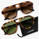 livho Trendy Polarized Square Aviator Sunglasses Women Men Square Eyewear Frame, Retro Sun Glasses for Women Men 2025 Shades