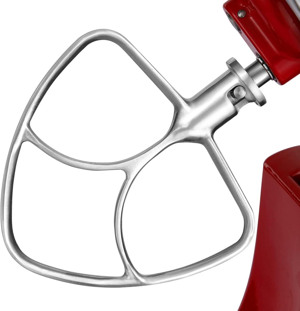 Gdrtwwh Stainless Steel Flat Beater Attachment for KitchenAid 4.5-5 Quart Tilt-Head Stand Mixer,Dishwasher Safe