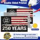 250 Anniversary USA Flag 3x5: Betsy Ross Freedom Flags Heavy Duty Double Sided 3-Ply - UV Protection & Fade Resistant & Reinforced Brass Grommets - 250 Years Of Freedom